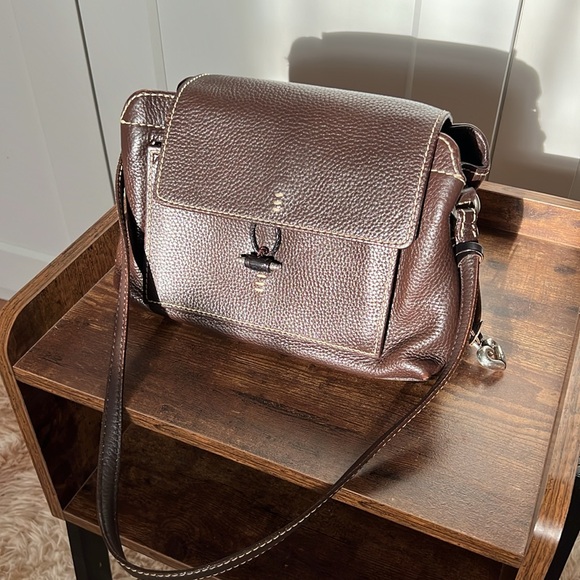 Vintage Brighton pebble leather bold stitch snap front purse - Picture 14 of 17